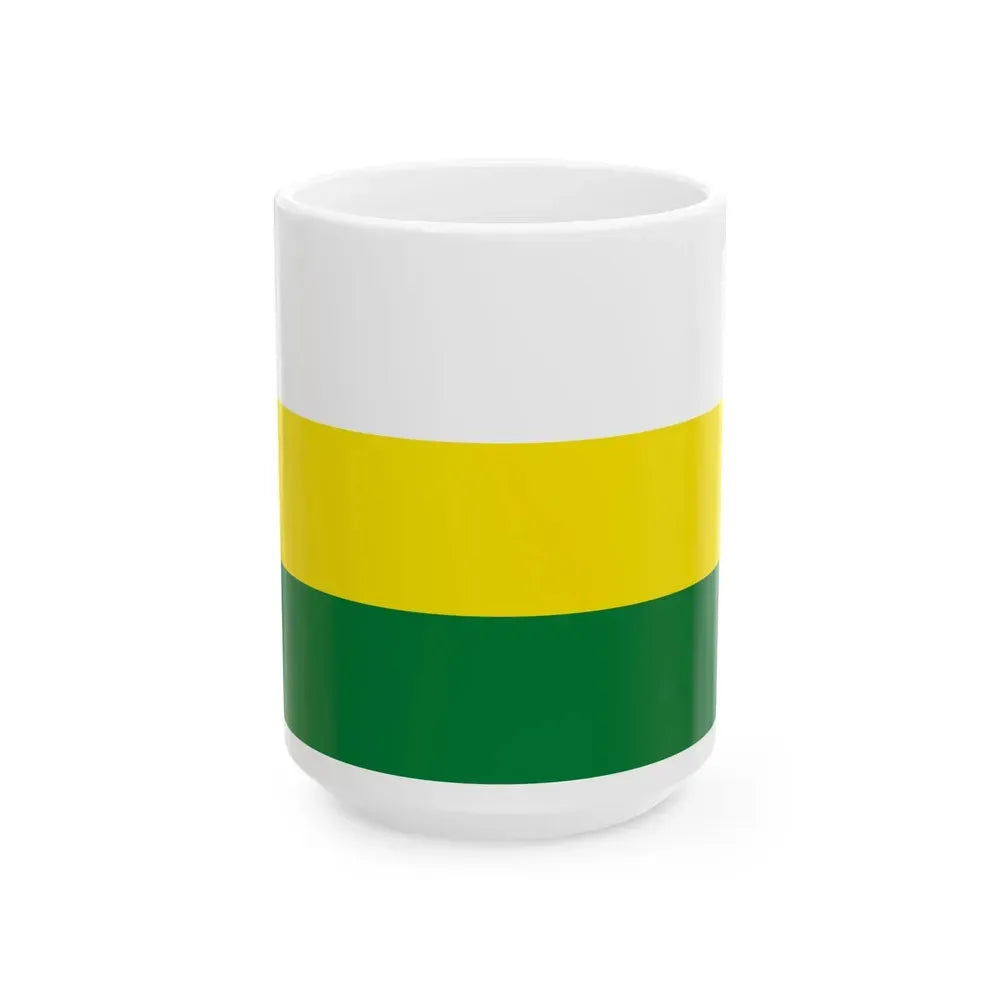 Flag of Cairoma Bolivia (Bolivia) White Coffee Mug 15oz - Go Mug Yourself