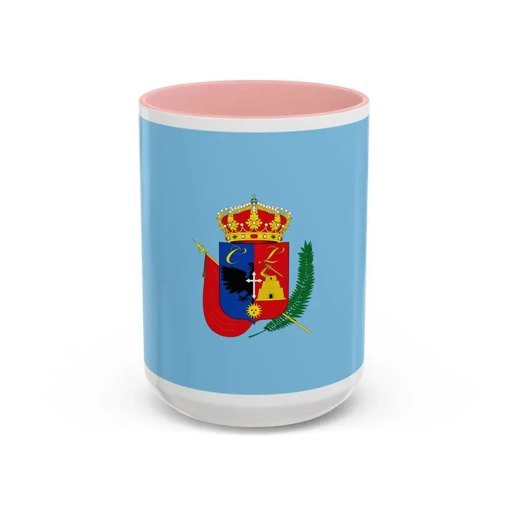 Flag of Cajamarca capital of the Cajamarca Region Peru - Accent Coffee Mug 15oz Pink - Go Mug Yourself