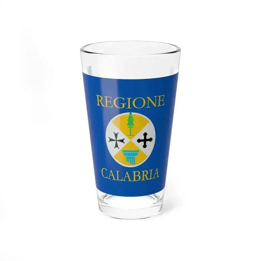 Flag of Calabria (Italy) Pint Glass 16oz 16oz - Go Mug Yourself
