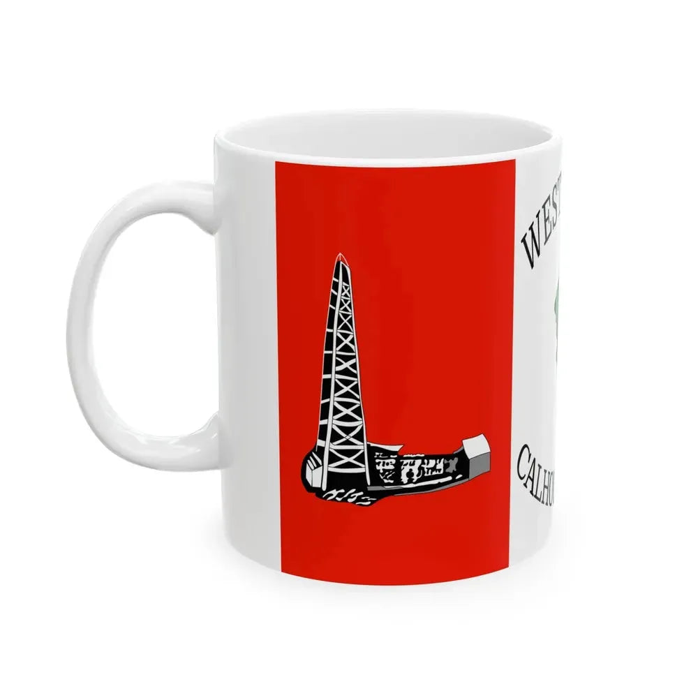 Flag of Calhoun County West Virginia (United States) White Coffee Mug - Go Mug Yourself