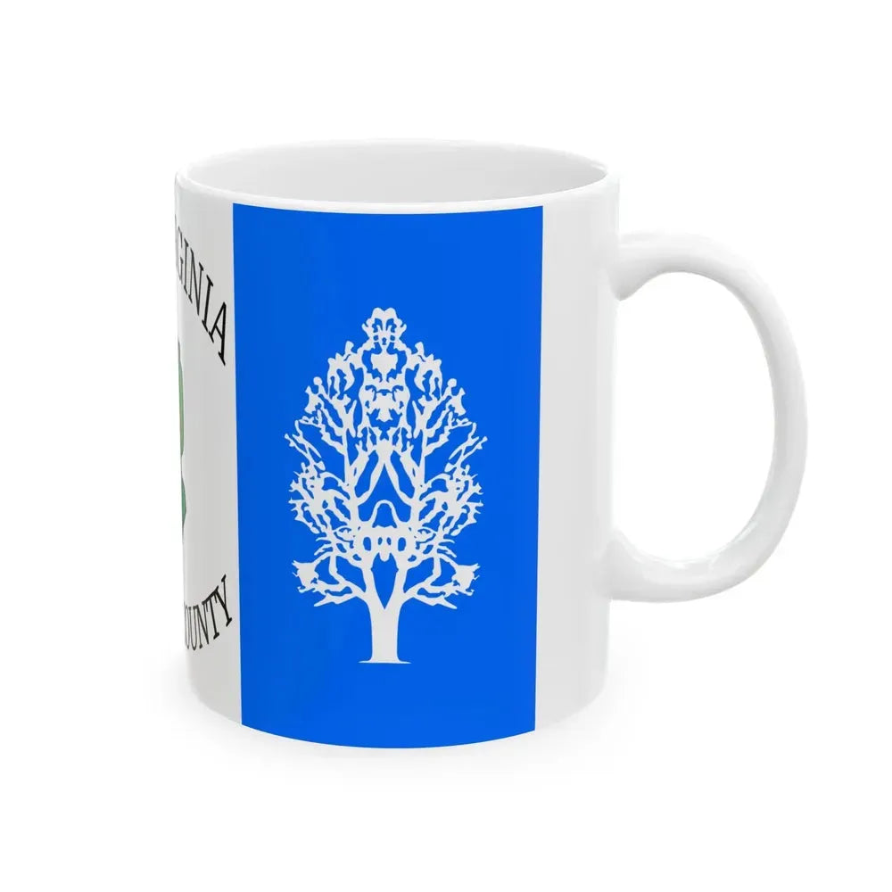 Flag of Calhoun County West Virginia (United States) White Coffee Mug - Go Mug Yourself