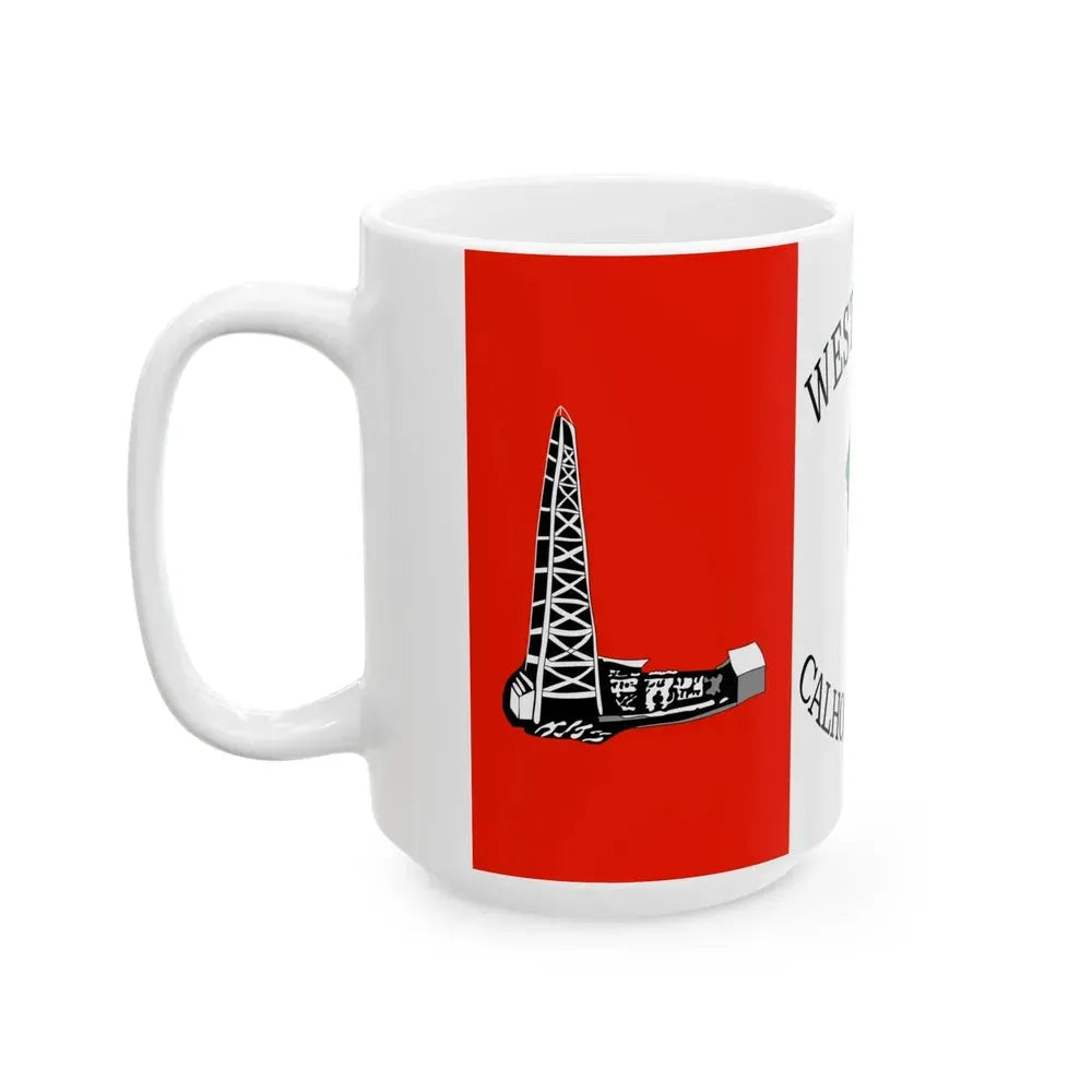 Flag of Calhoun County West Virginia (United States) White Coffee Mug - Go Mug Yourself