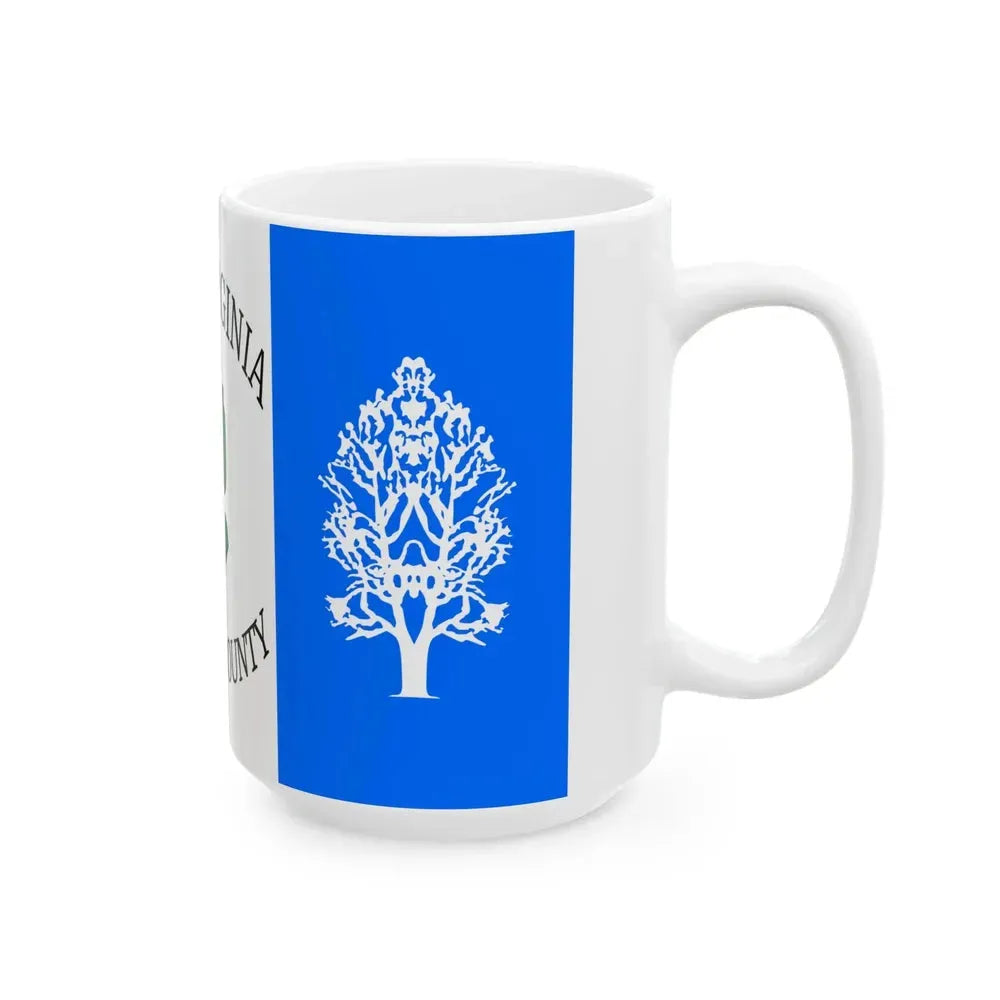 Flag of Calhoun County West Virginia (United States) White Coffee Mug - Go Mug Yourself