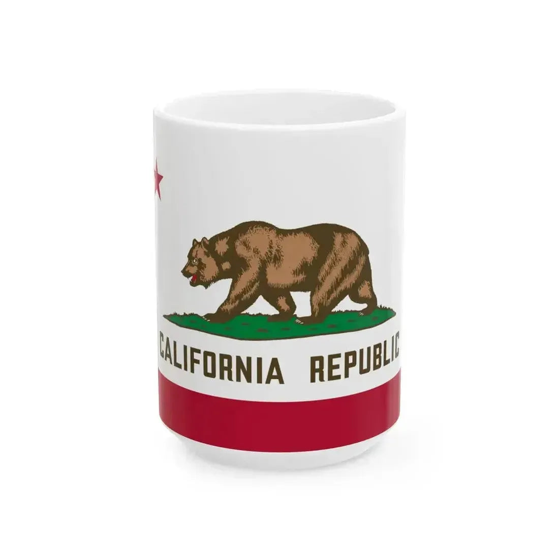 Flag of California 3-2 (United States) White Coffee Mug 15oz - Go Mug Yourself