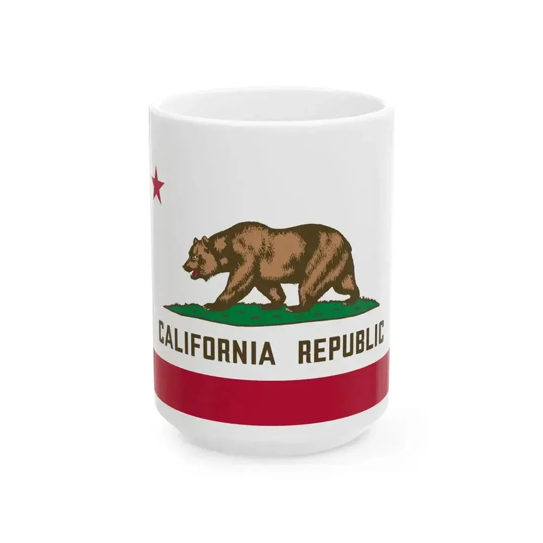 Flag of California (United States) White Coffee Mug 15oz - Go Mug Yourself