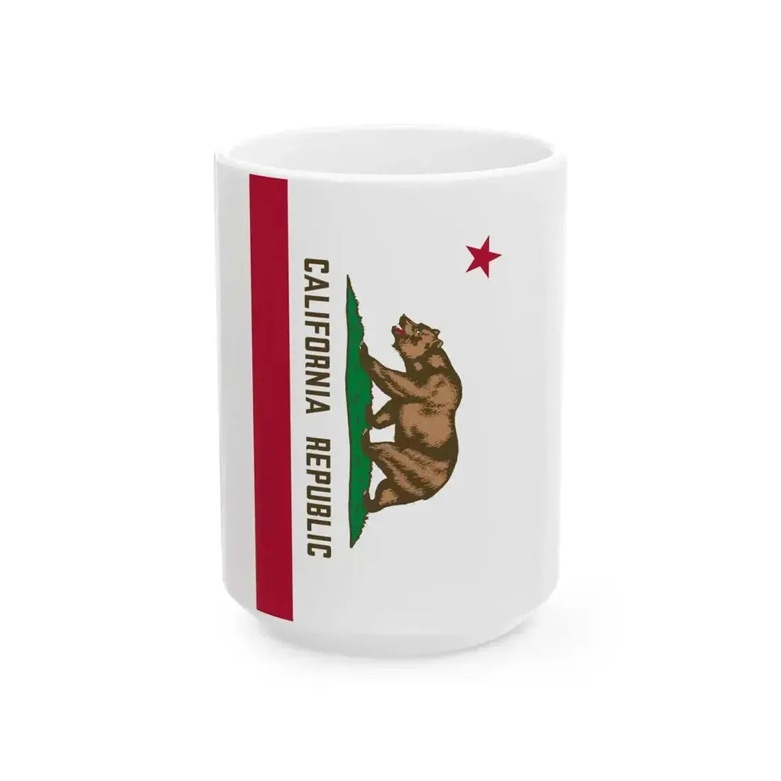 Flag of California vertical (United States) White Coffee Mug 15oz - Go Mug Yourself