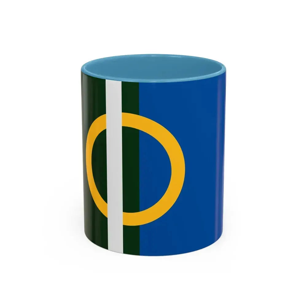Flag of Calne UK - Accent Coffee Mug 11oz Light Blue - Go Mug Yourself