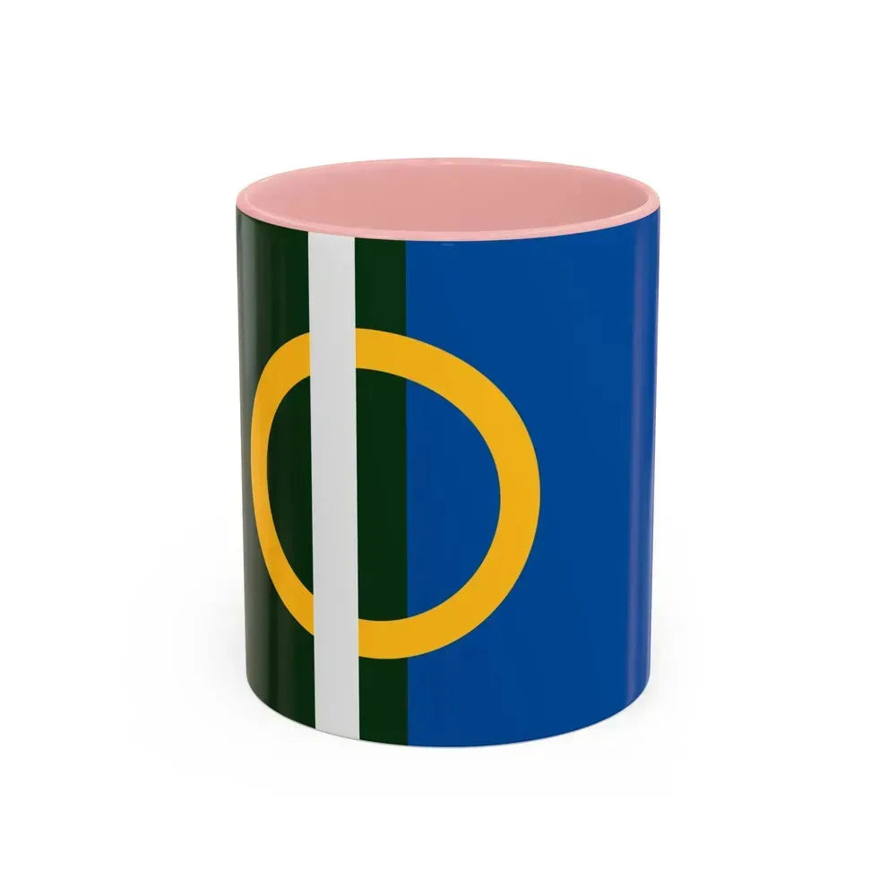 Flag of Calne UK - Accent Coffee Mug 11oz Pink - Go Mug Yourself