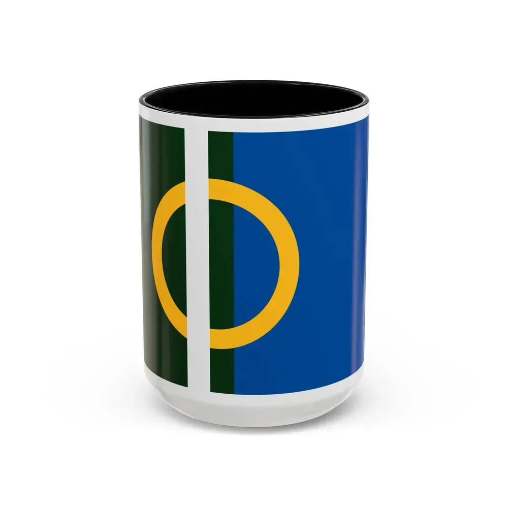 Flag of Calne UK - Accent Coffee Mug 15oz Black - Go Mug Yourself