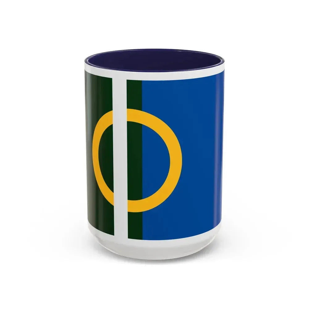 Flag of Calne UK - Accent Coffee Mug 15oz Navy - Go Mug Yourself