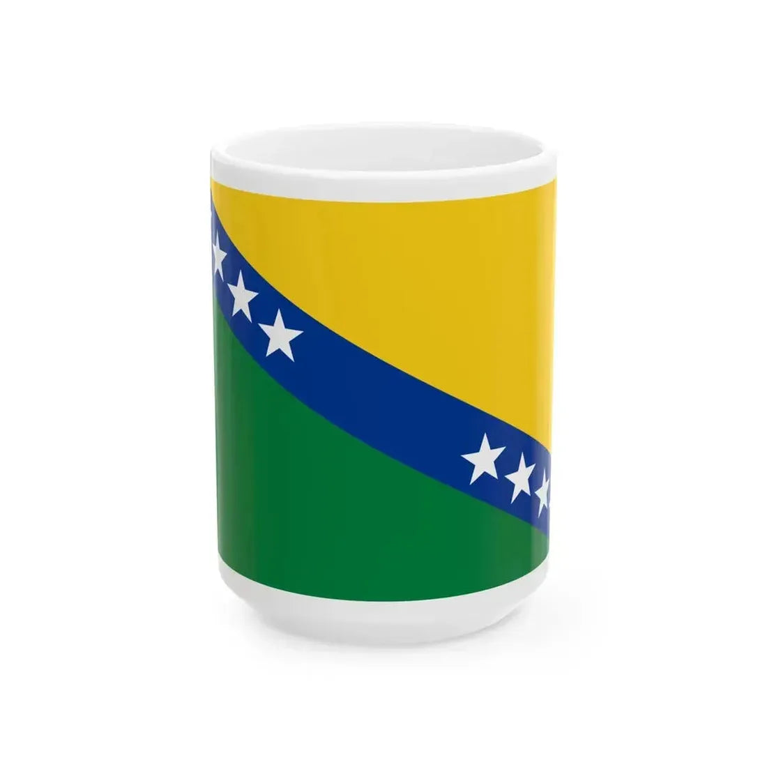 Flag of Caluma (Ecuador) White Coffee Mug 15oz - Go Mug Yourself