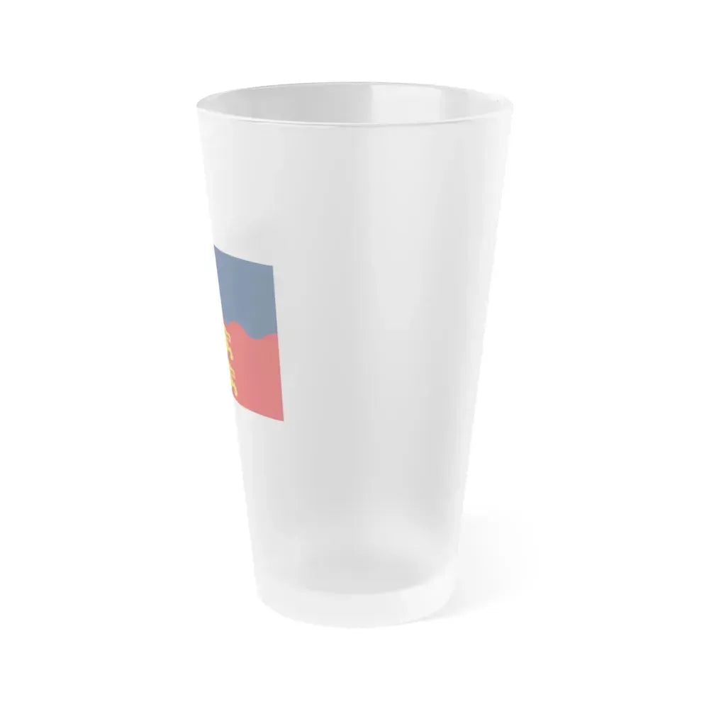 Flag of Calvados France 2 - Frosted Pint Glass 16oz - Go Mug Yourself