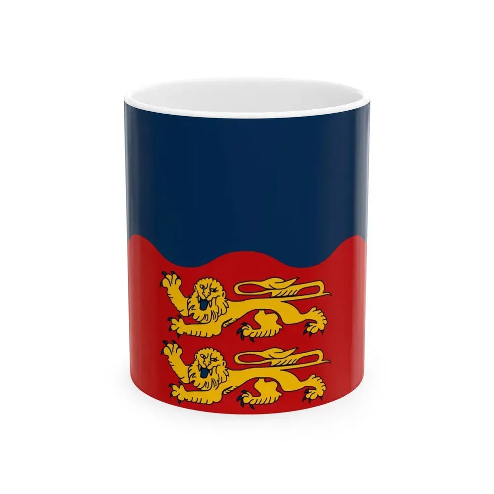 Flag of Calvados France 2 - White Coffee Mug 11oz - Go Mug Yourself