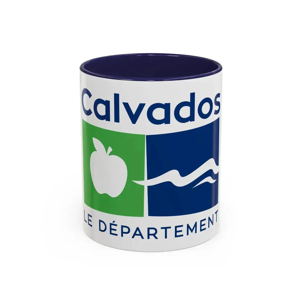 Flag of Calvados France - Accent Coffee Mug 11oz Navy - Go Mug Yourself