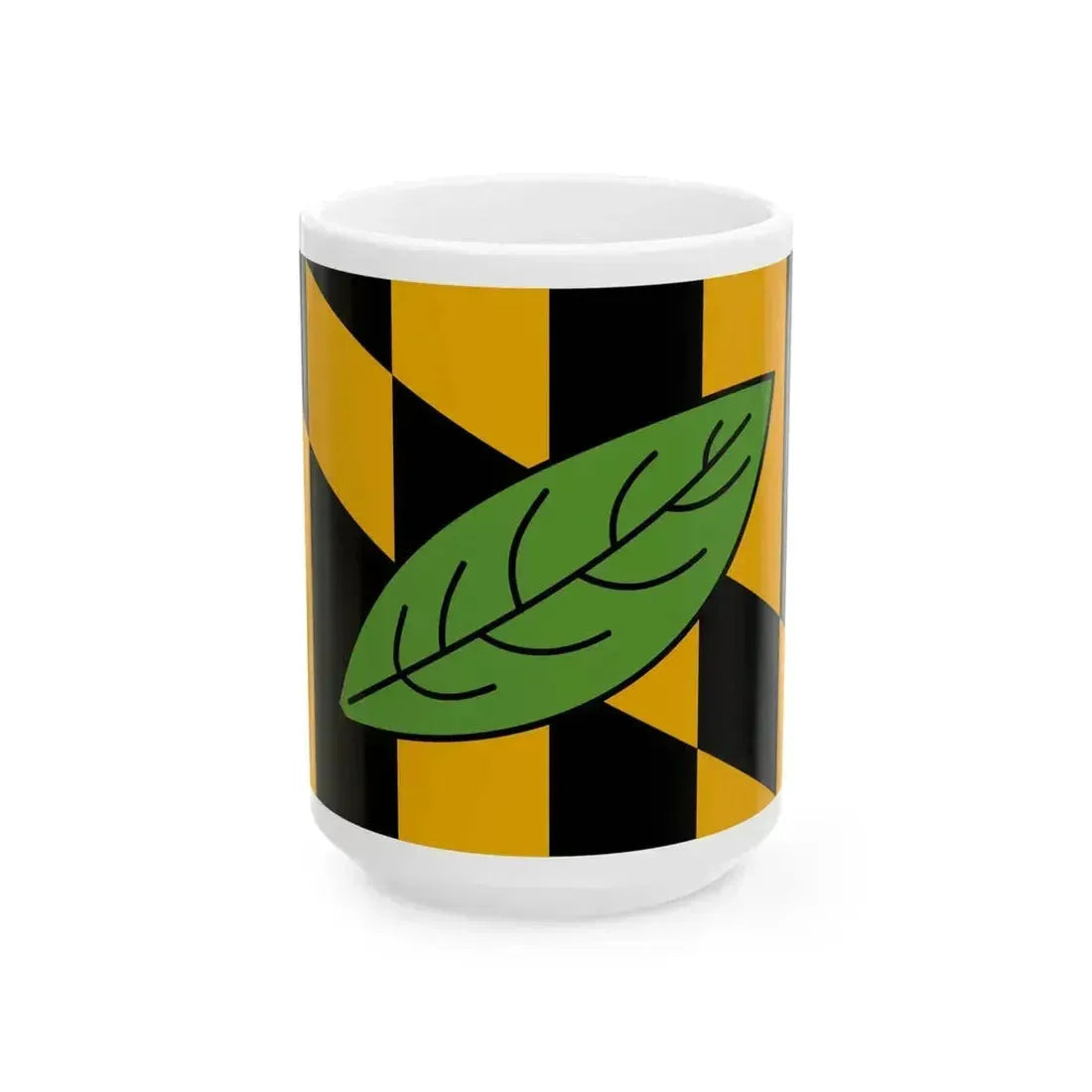 Flag of Calvert County Maryland (United States) White Coffee Mug 15oz - Go Mug Yourself