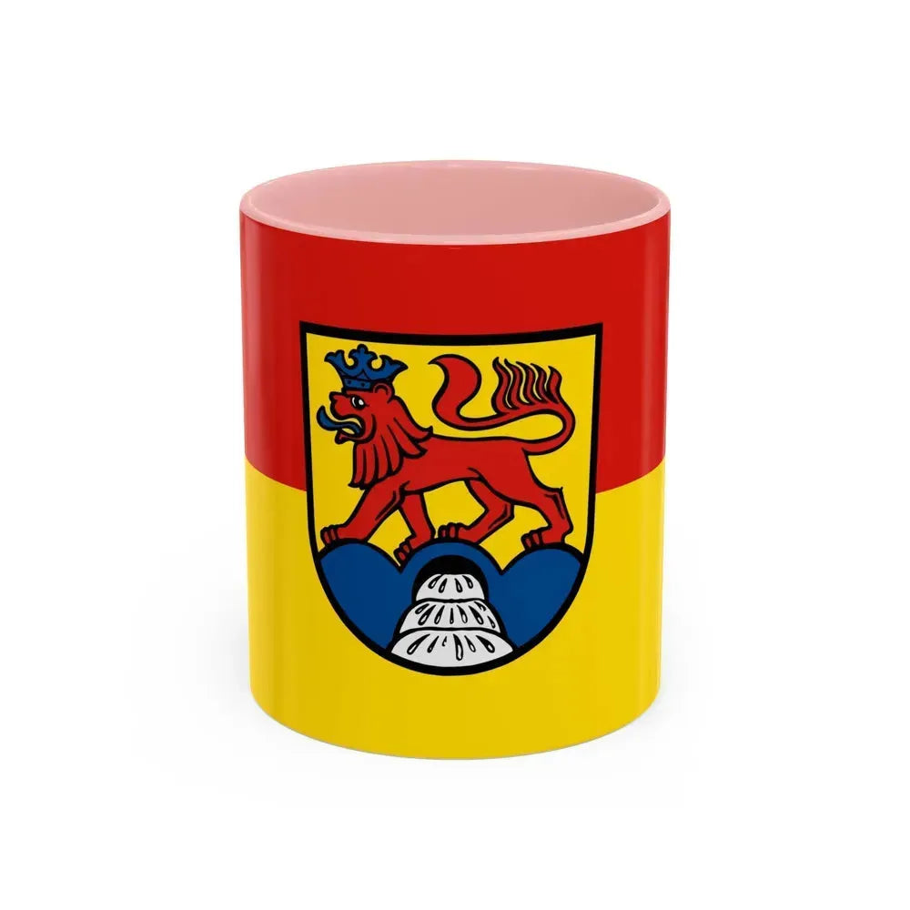 Flag of Calw Germany - Accent Coffee Mug 11oz Pink - Go Mug Yourself
