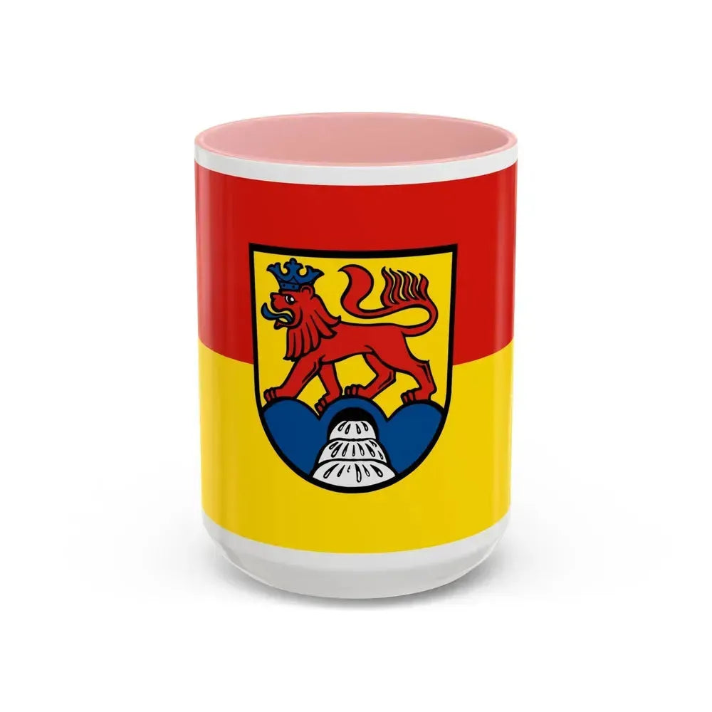 Flag of Calw Germany - Accent Coffee Mug 15oz Pink - Go Mug Yourself