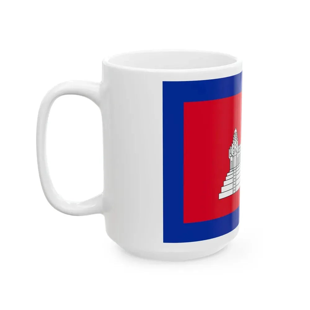 Flag of Cambodia 1863-1948 3-2 (Cambodia) White Coffee Mug - Go Mug Yourself
