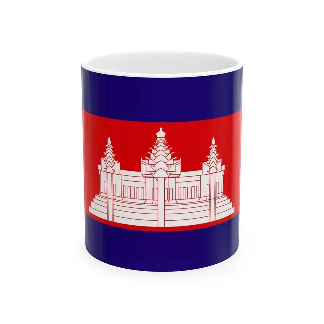 Flag of Cambodia 1948-1970 (Cambodia) White Coffee Mug 11oz - Go Mug Yourself
