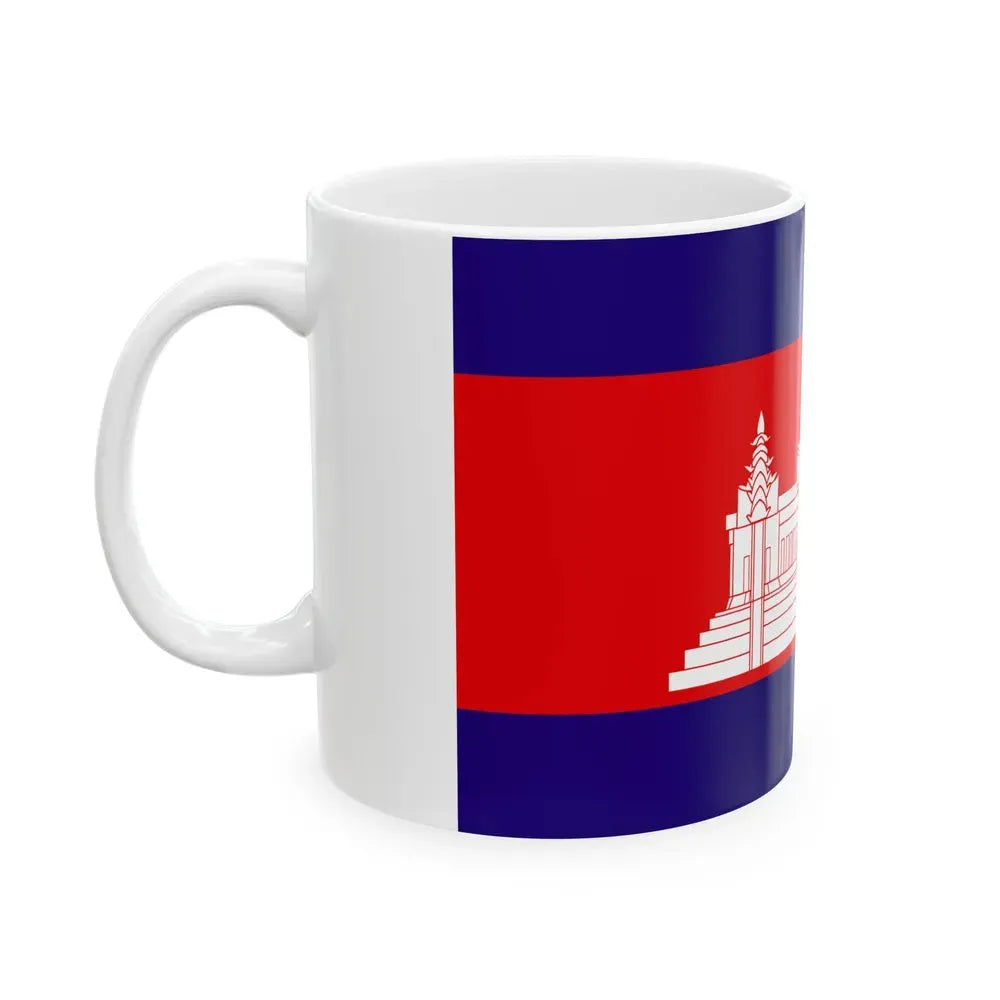 Flag of Cambodia 1948-1970 (Cambodia) White Coffee Mug - Go Mug Yourself