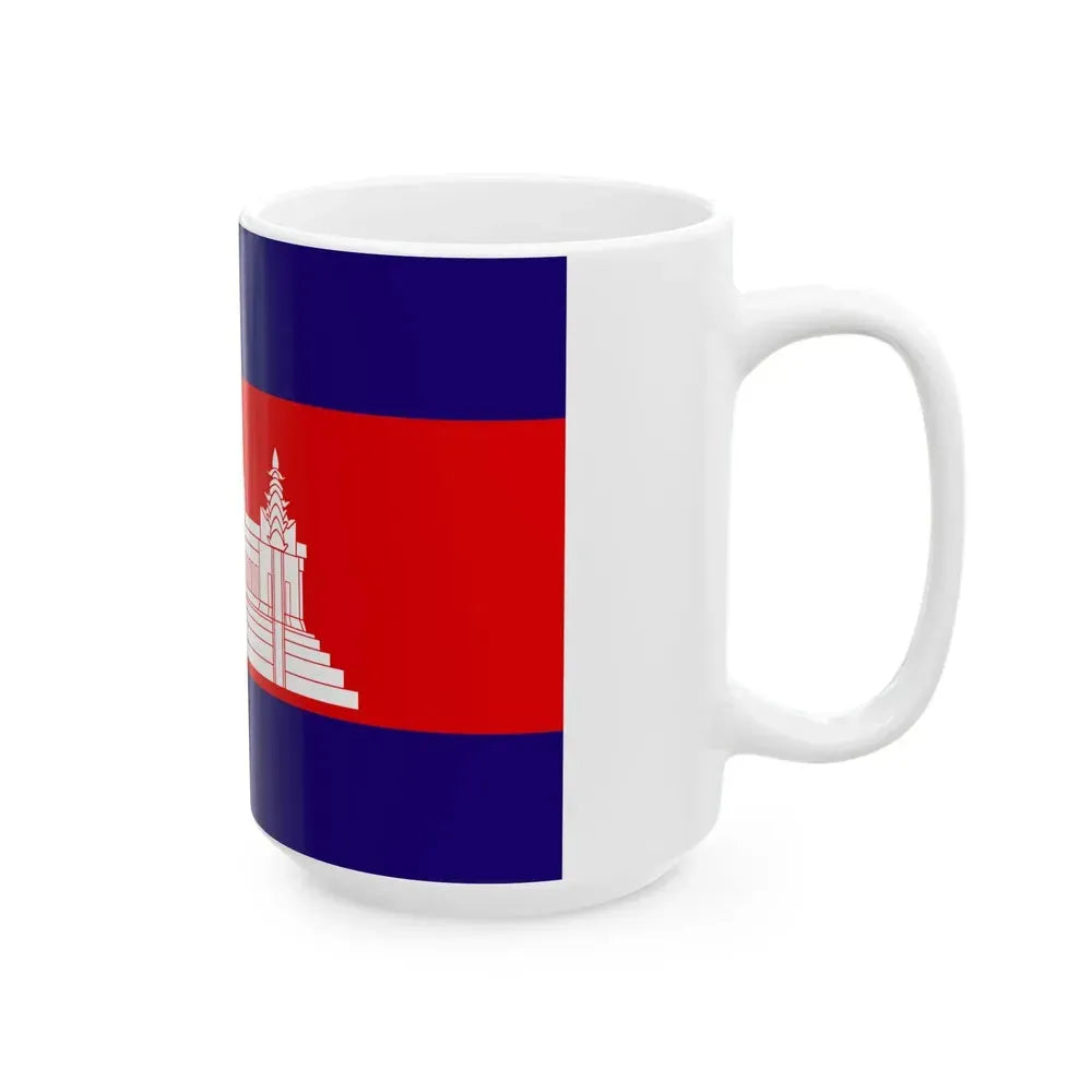 Flag of Cambodia 1948-1970 (Cambodia) White Coffee Mug - Go Mug Yourself