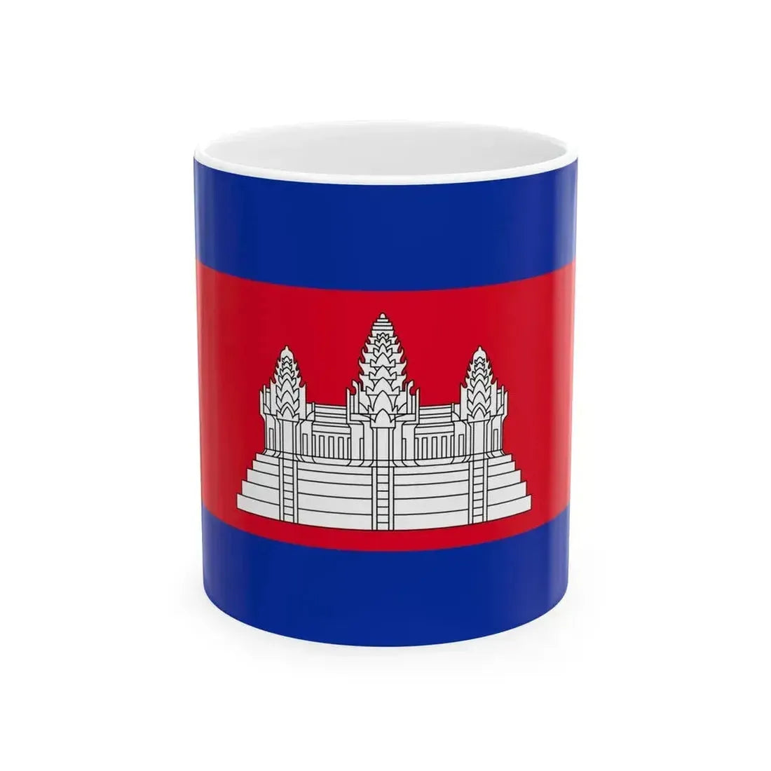 Flag of Cambodia (Cambodia) White Coffee Mug 11oz - Go Mug Yourself