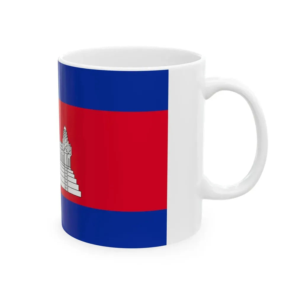 Flag of Cambodia (Cambodia) White Coffee Mug - Go Mug Yourself