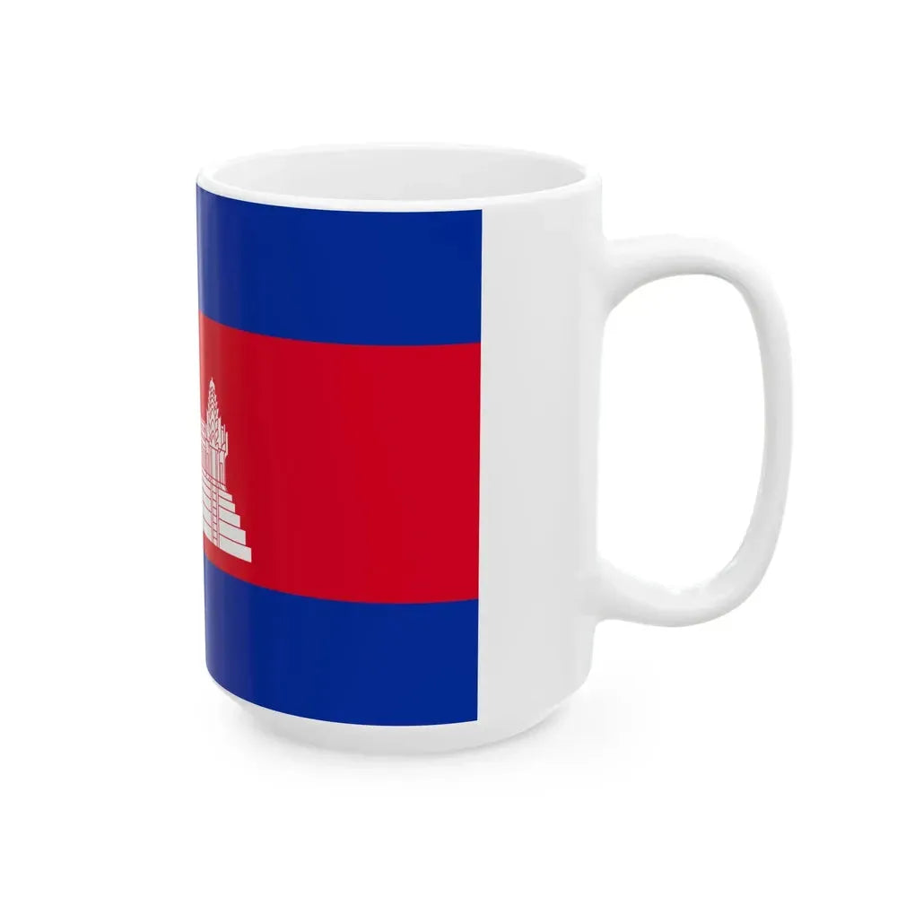 Flag of Cambodia type 2 (Cambodia) White Coffee Mug - Go Mug Yourself