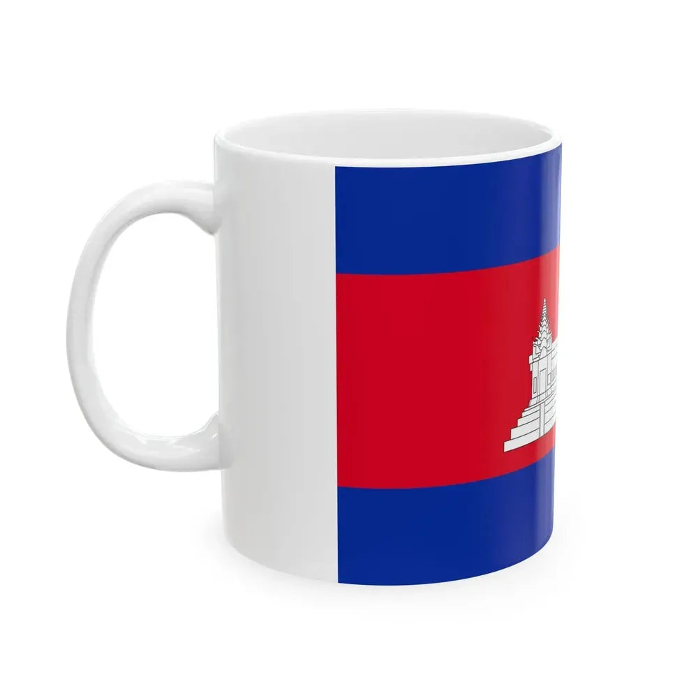 Flag of Cambodia type 3 (Cambodia) White Coffee Mug - Go Mug Yourself