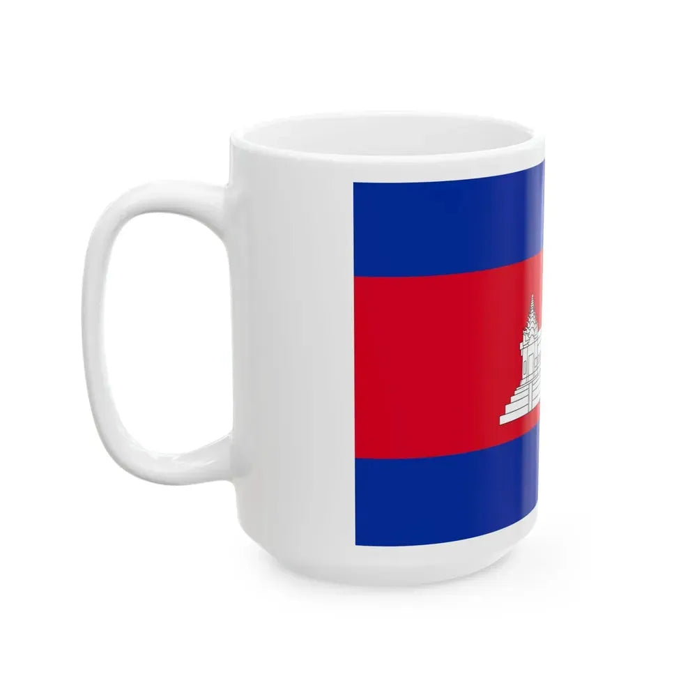 Flag of Cambodia type 3 (Cambodia) White Coffee Mug - Go Mug Yourself