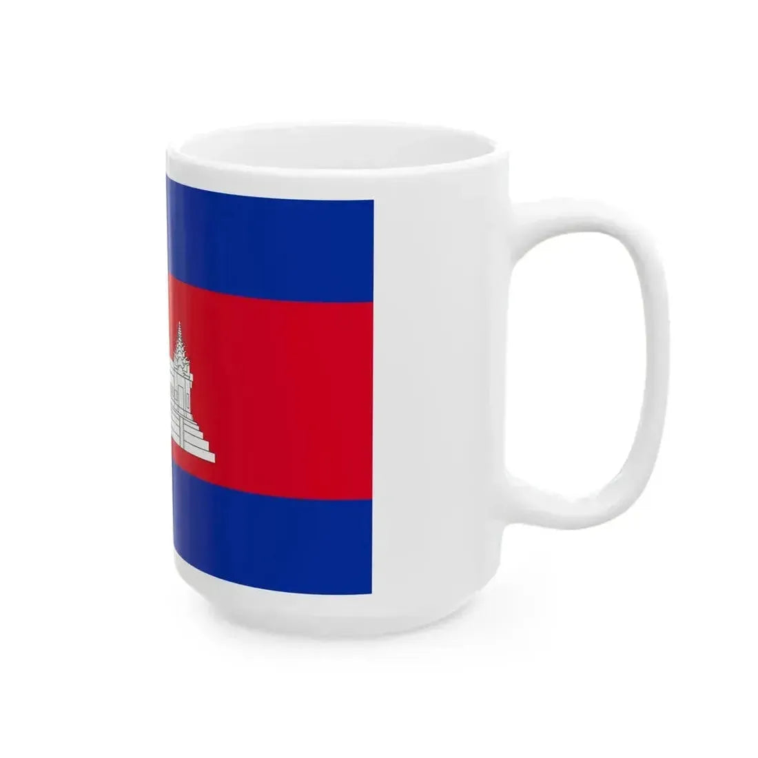 Flag of Cambodia type 3 (Cambodia) White Coffee Mug - Go Mug Yourself