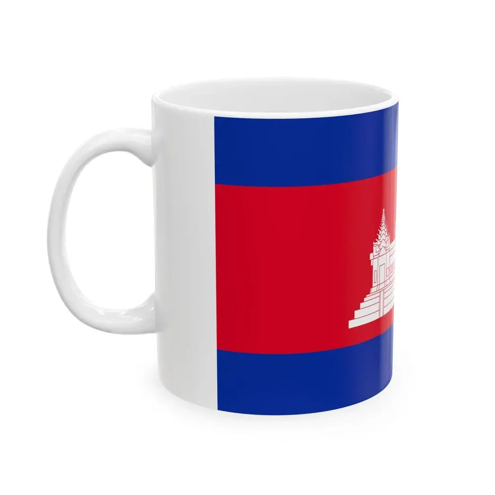 Flag of Cambodia type 4 (Cambodia) White Coffee Mug - Go Mug Yourself