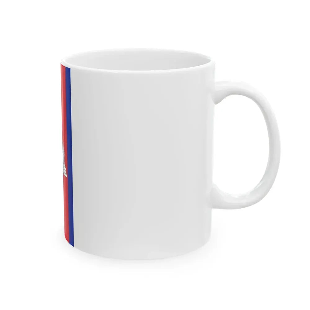 Flag of Cambodia vertical (Cambodia) White Coffee Mug - Go Mug Yourself