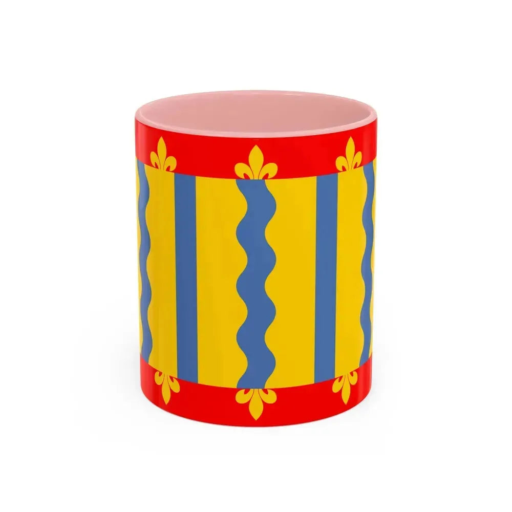 Flag of Cambridgeshire UK - Accent Coffee Mug 11oz Pink - Go Mug Yourself