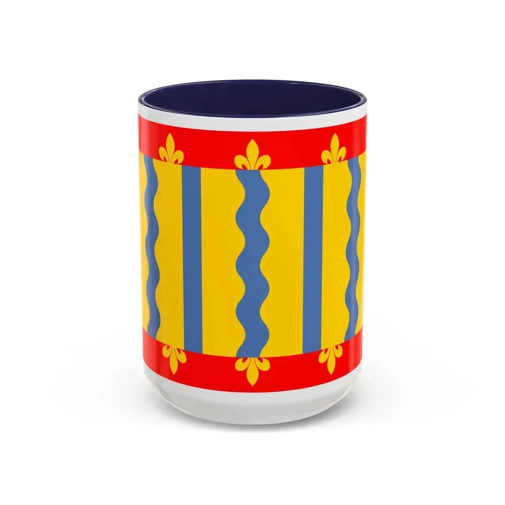 Flag of Cambridgeshire UK - Accent Coffee Mug 15oz Navy - Go Mug Yourself