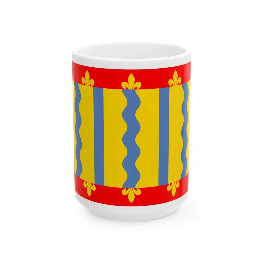 Flag of Cambridgeshire UK - White Coffee Mug 15oz - Go Mug Yourself