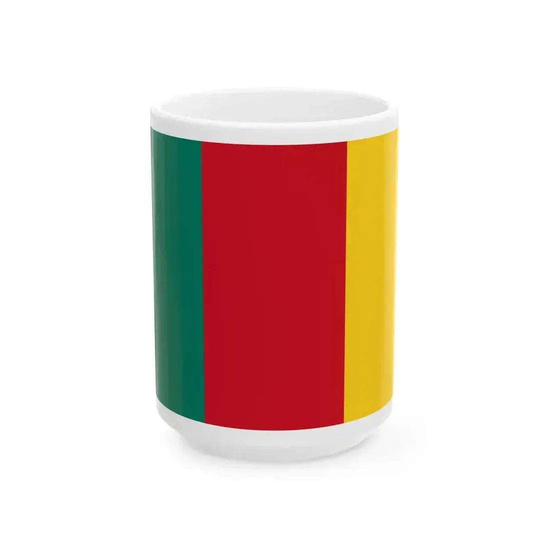 Flag of Cameroon 1957-1961 (Cameroon) White Coffee Mug 15oz - Go Mug Yourself