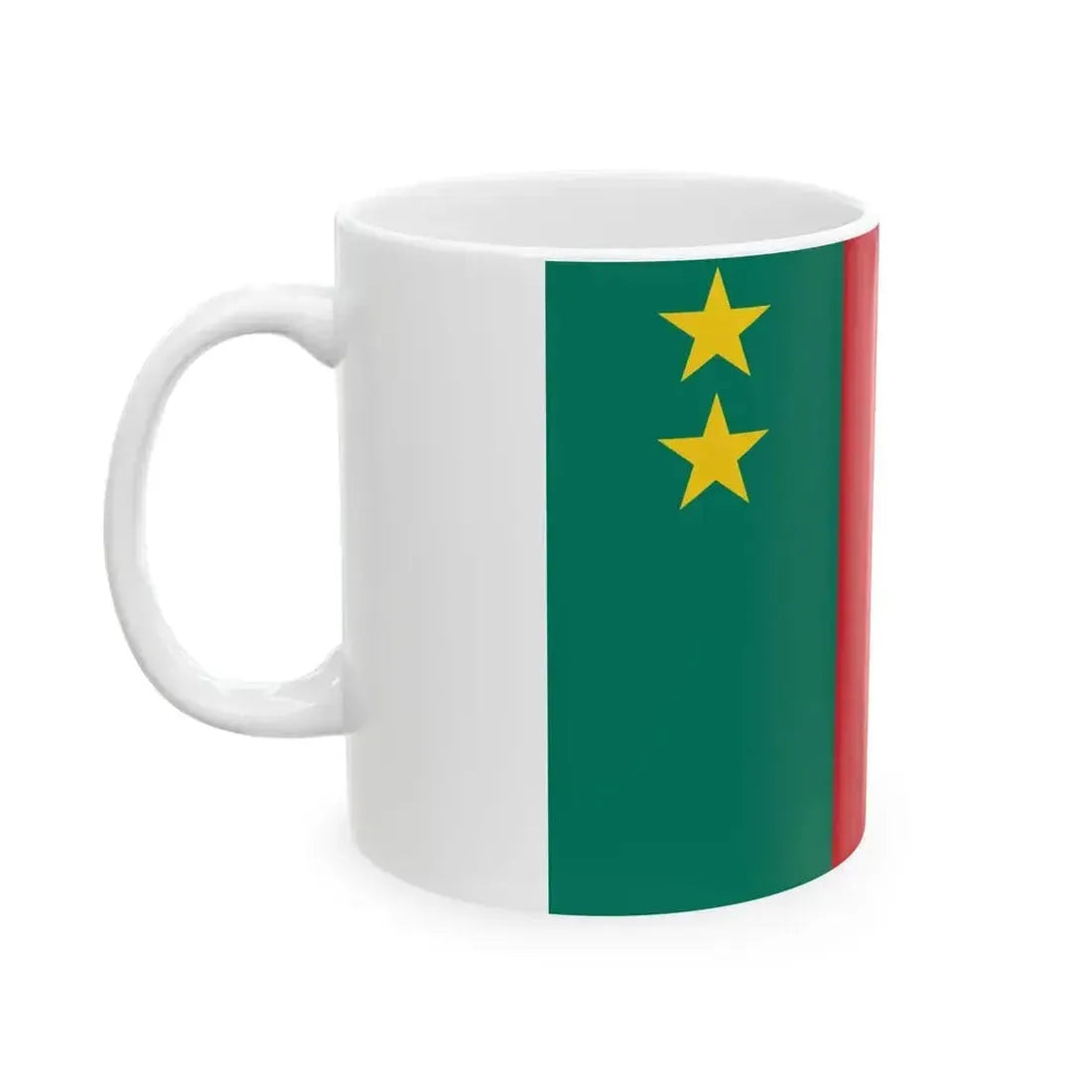 Flag of Cameroon 1961-1975 (Cameroon) White Coffee Mug - Go Mug Yourself