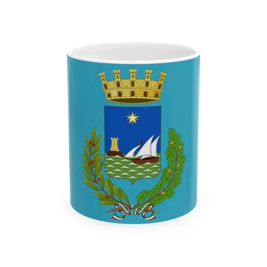 Flag of Camogli (Italy) White Coffee Mug 11oz - Go Mug Yourself