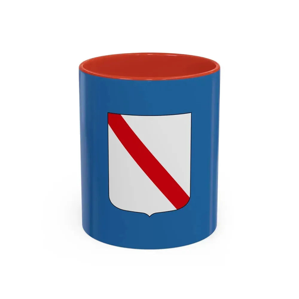 Flag of Campania Italy - Accent Coffee Mug 11oz Red - Go Mug Yourself