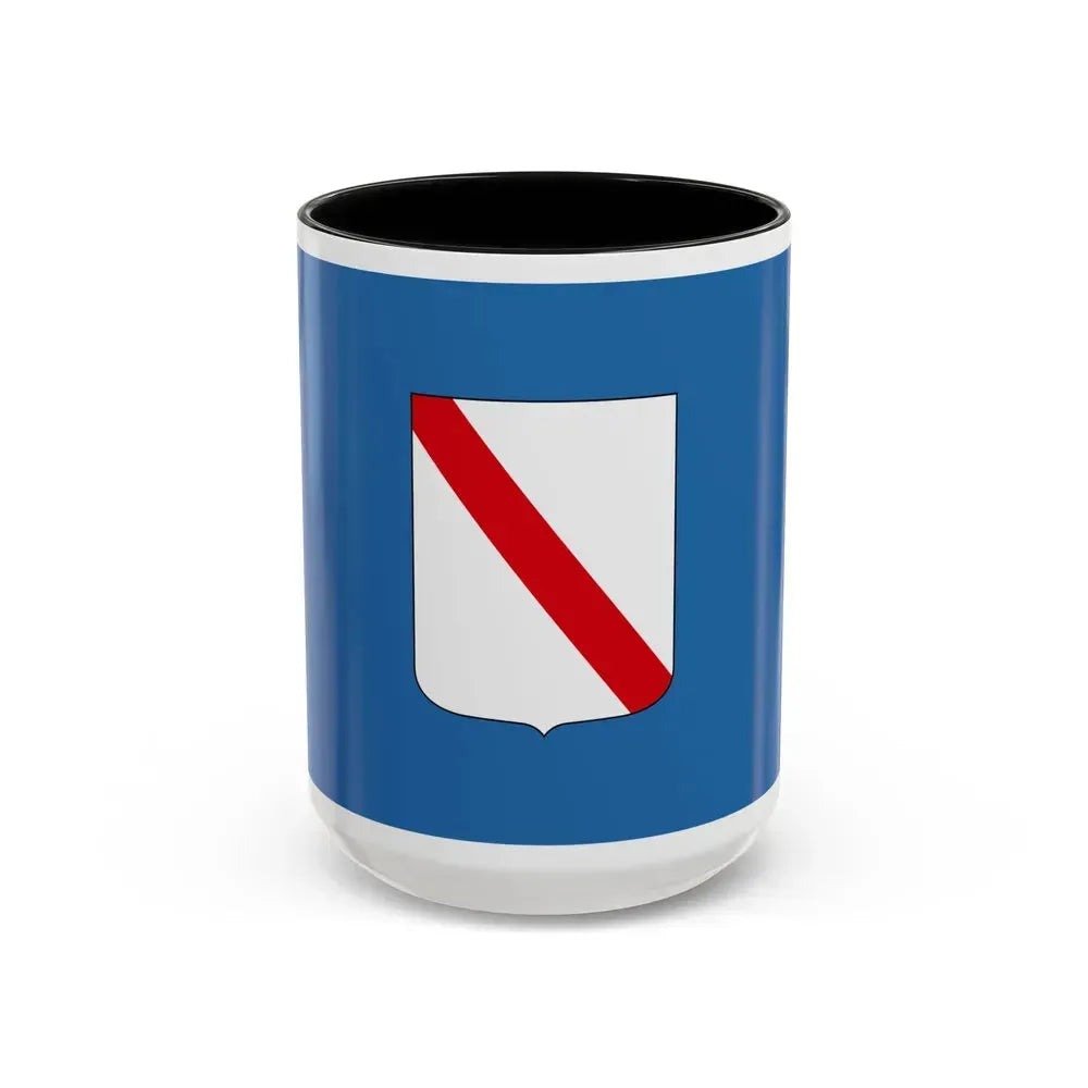 Flag of Campania Italy - Accent Coffee Mug 15oz Black - Go Mug Yourself
