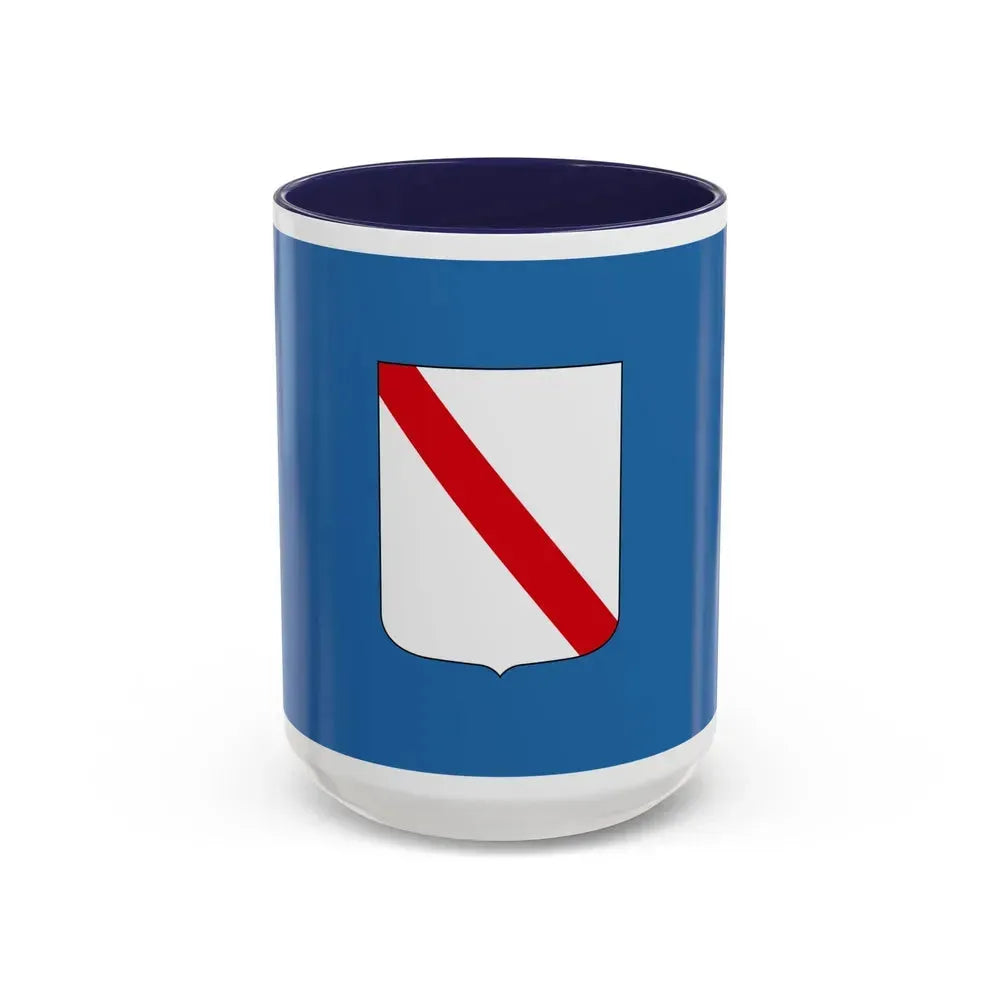 Flag of Campania Italy - Accent Coffee Mug 15oz Navy - Go Mug Yourself