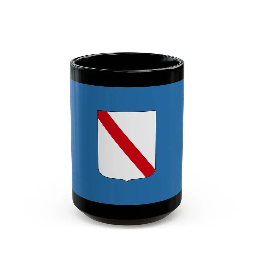 Flag of Campania Italy - Black Coffee Mug 15oz - Go Mug Yourself