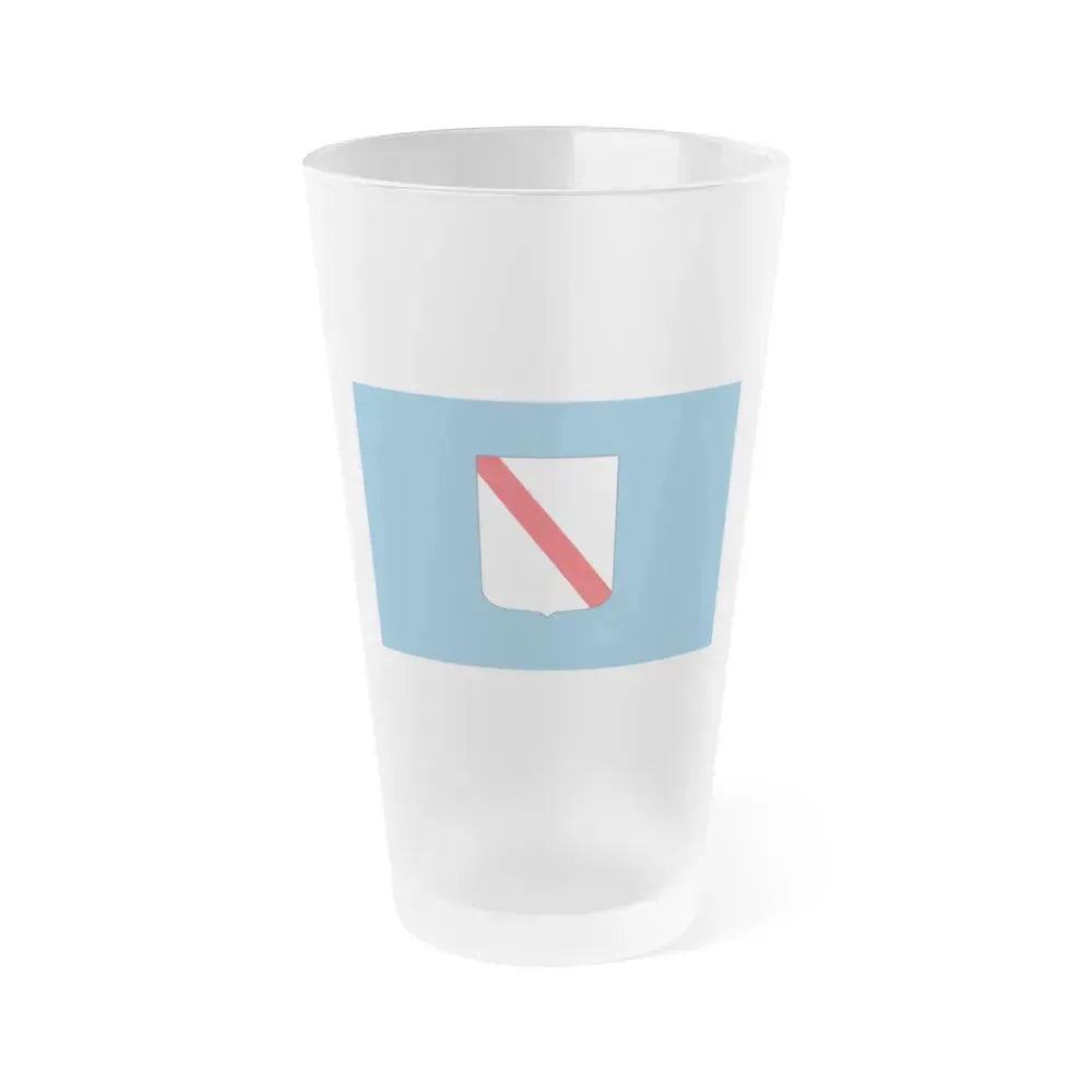 Flag of Campania Italy - Frosted Pint Glass 16oz 16oz Frosted - Go Mug Yourself