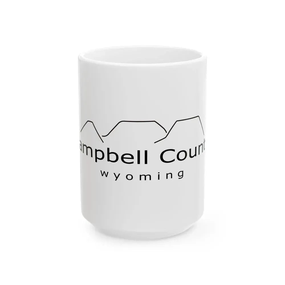 Flag of Campbell County Wyoming (United States) White Coffee Mug 15oz - Go Mug Yourself