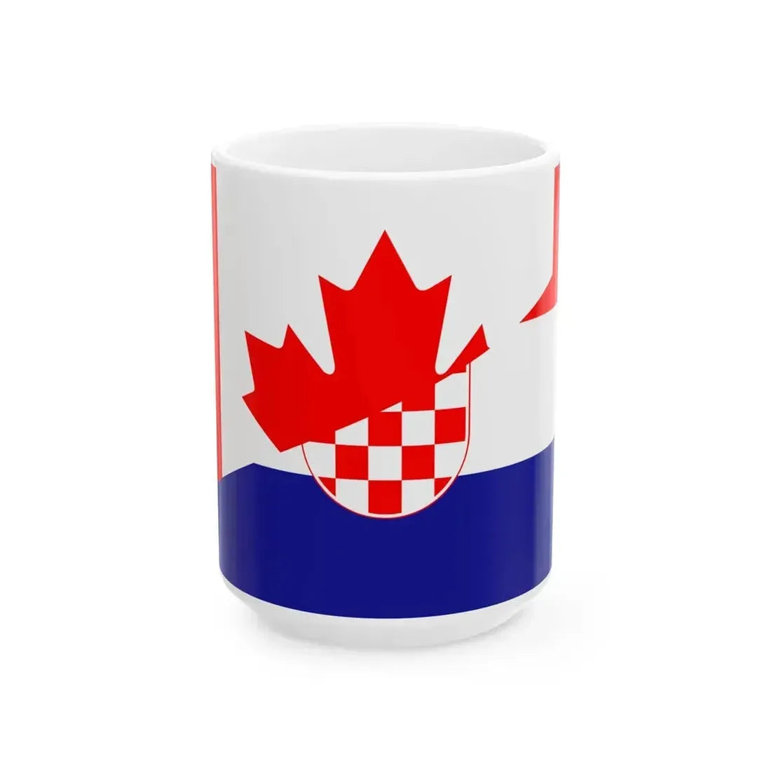 Flag of Canada and Croatia (Canada) White Coffee Mug 15oz - Go Mug Yourself
