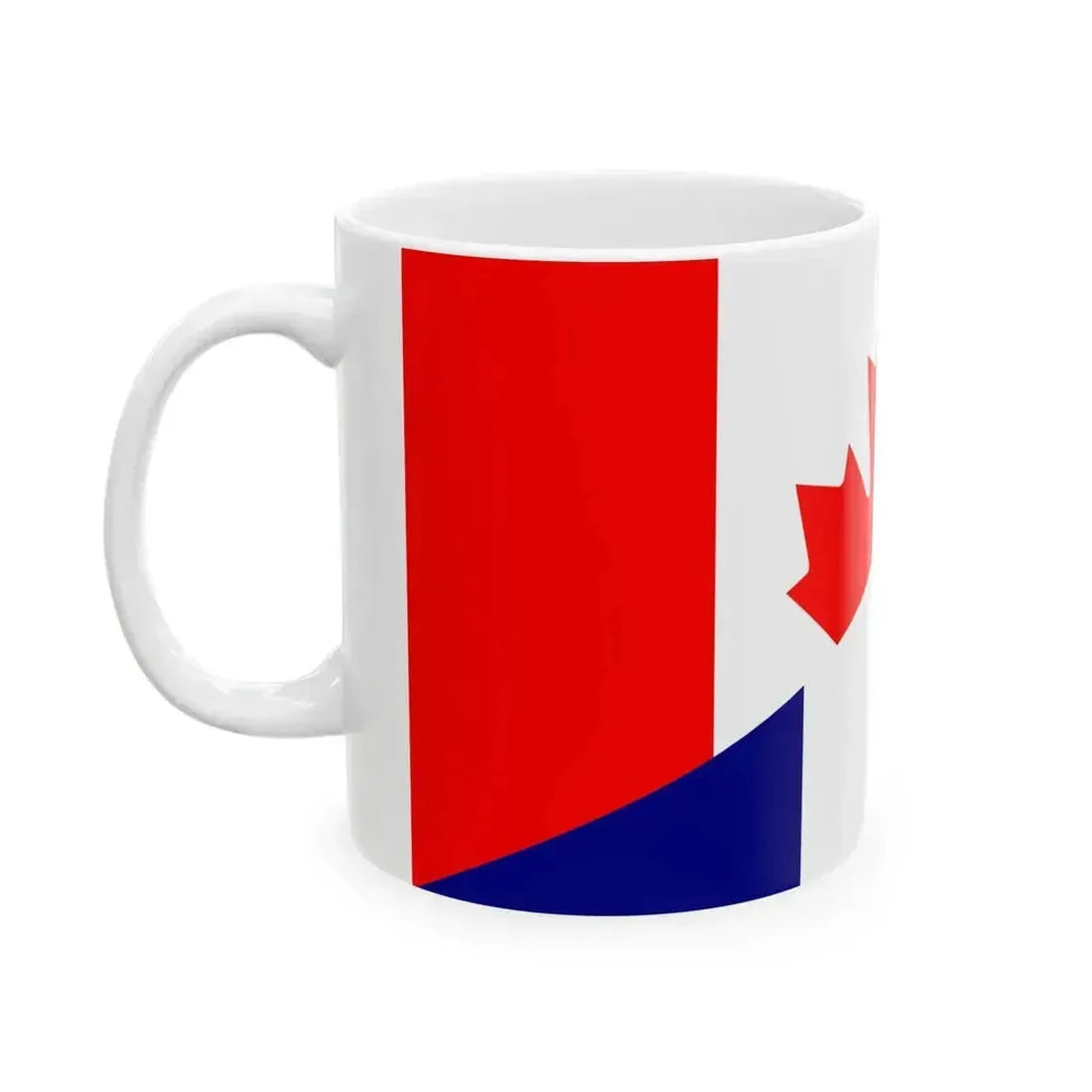 Flag of Canada and France (Canada) White Coffee Mug - Go Mug Yourself