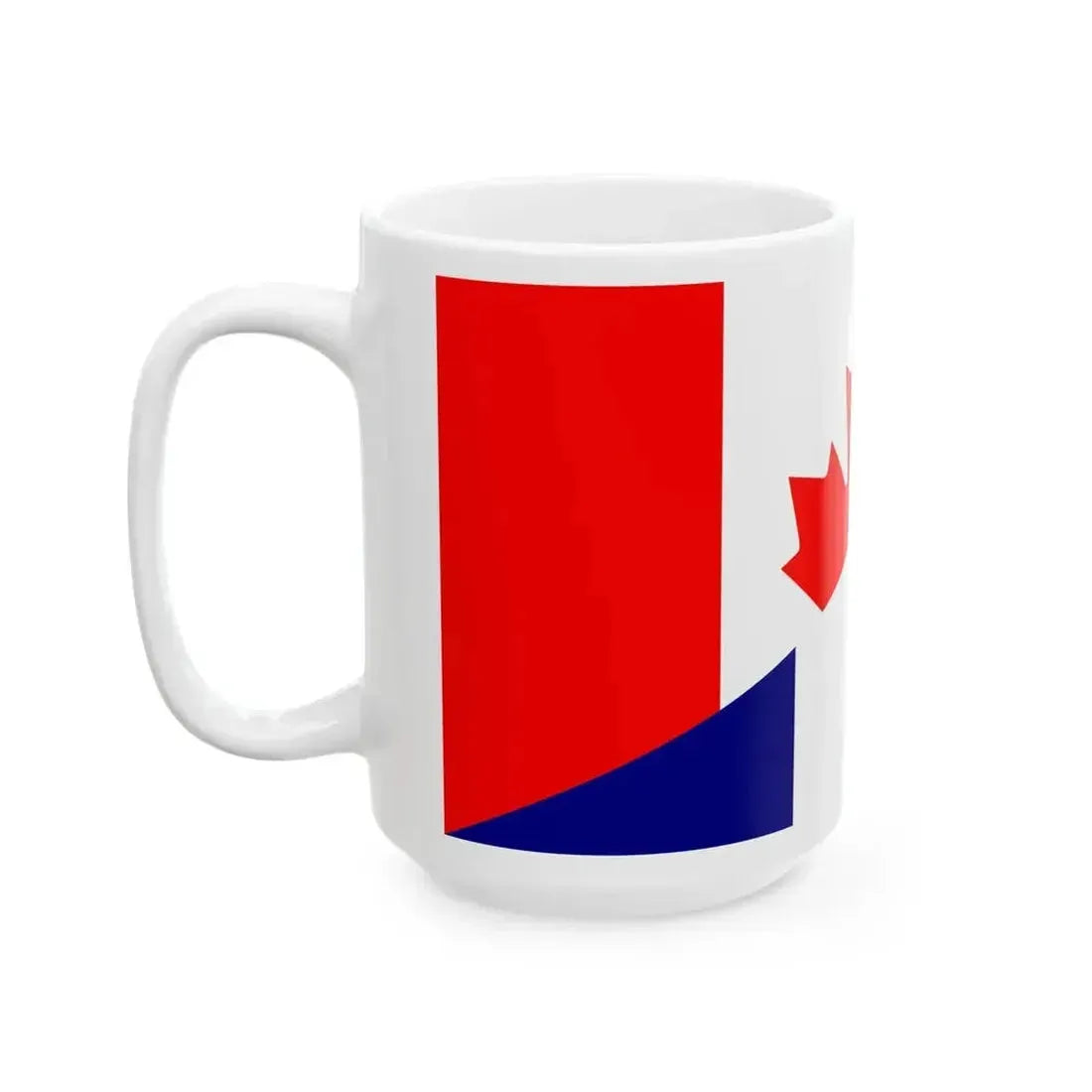 Flag of Canada and France (Canada) White Coffee Mug - Go Mug Yourself