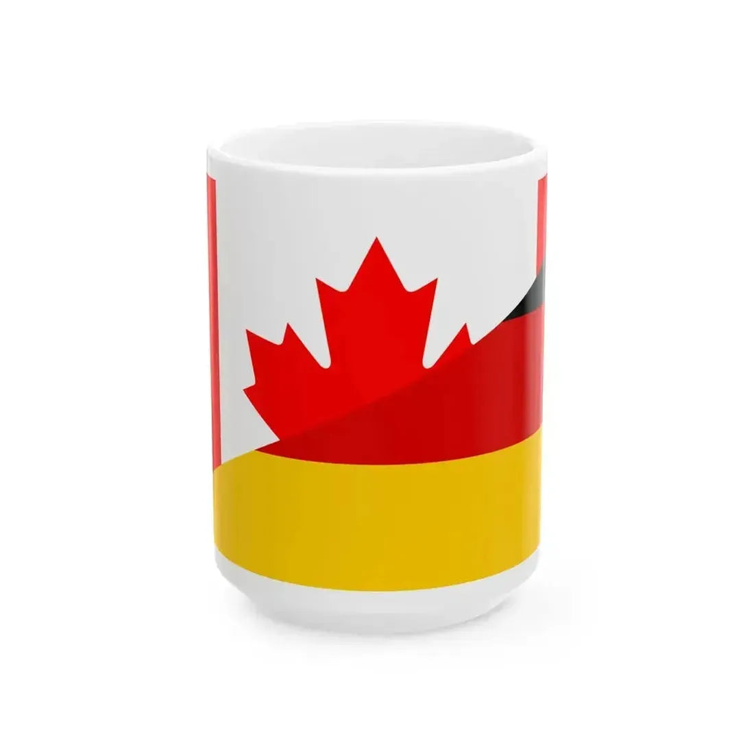 Flag of Canada and Germany (Canada) White Coffee Mug 15oz - Go Mug Yourself