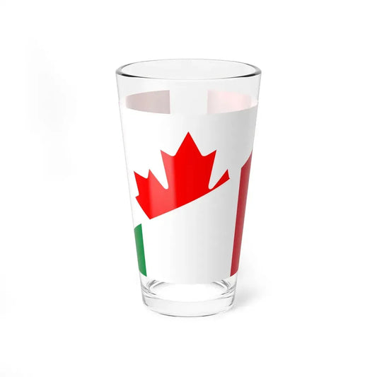 Flag of Canada and Italy (Canada) Pint Glass 16oz 16oz - Go Mug Yourself